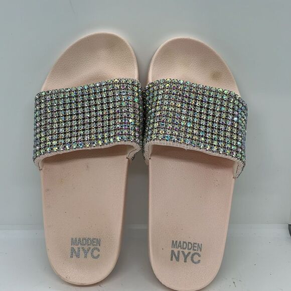 STEVE MADDEN NYC BRIGHT RHINESTONE SLIDES WOMENS SANDALS FTL-07-166 - Picture 9 of 9